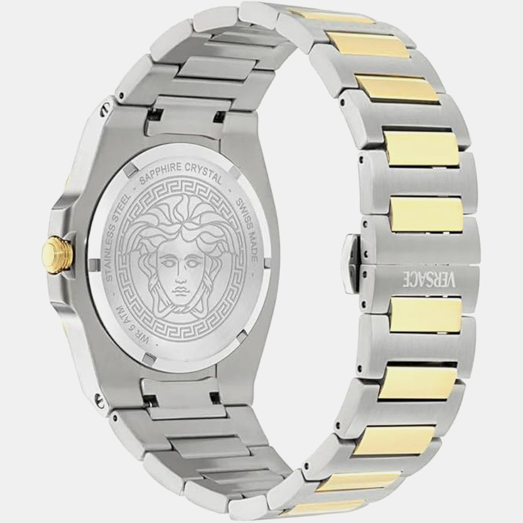 Men Quartz Green Dial Analog Recycled Steel Watch VE0V00425