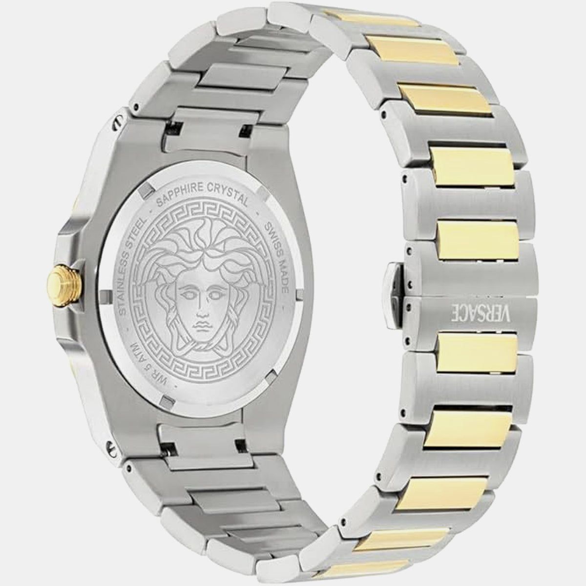 Versace Tolomeo (Wc-0V) Men Quartz Green Dial Analog Stainless Steel Watch VE0V00425