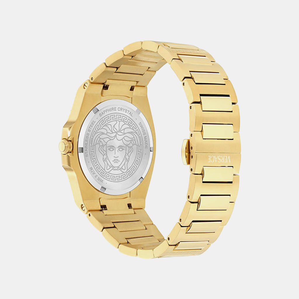 Men Quartz Gold Dial Analog Recycled Steel Watch VE0V00525