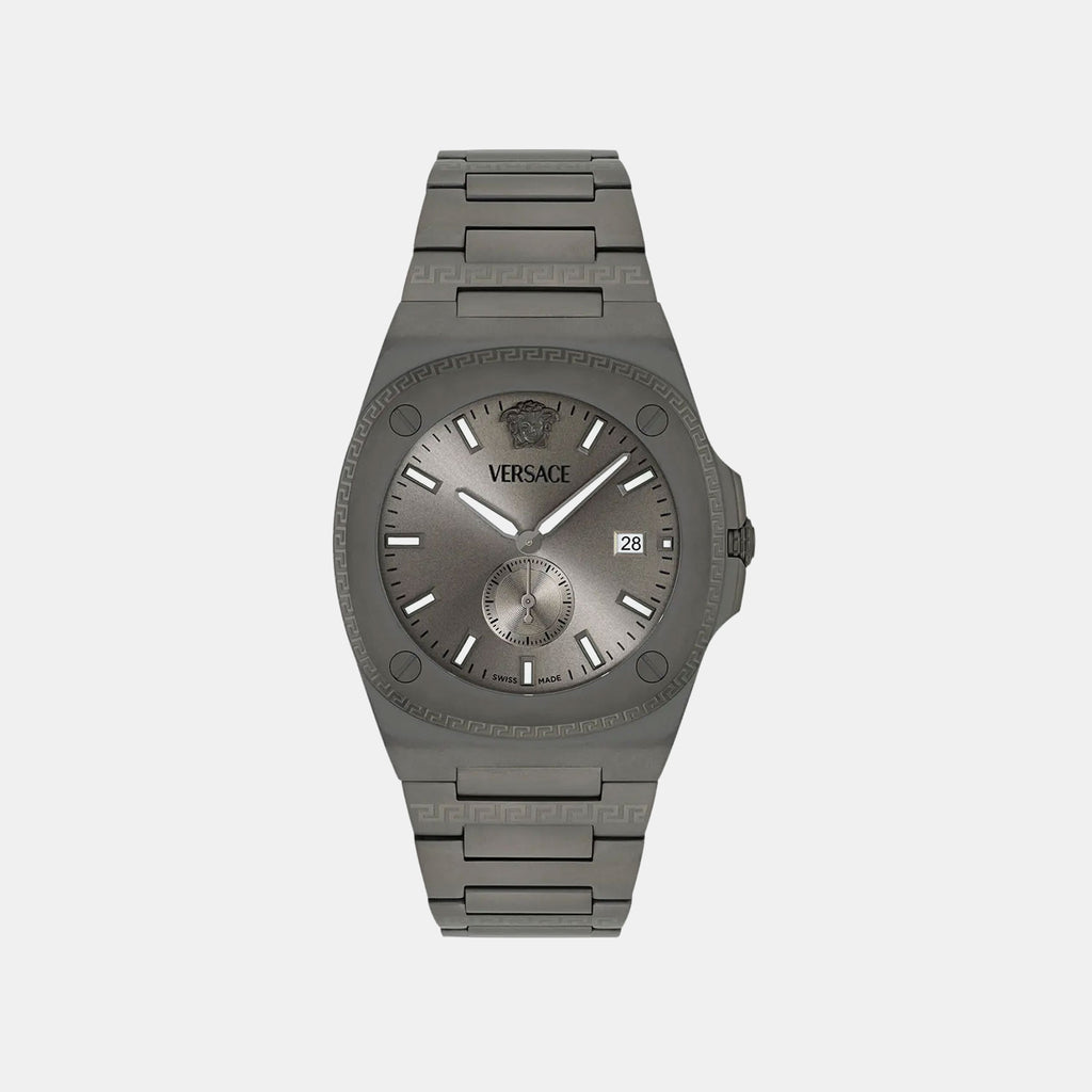 Men Quartz Grey Dial Analog Recycled Steel Watch VE0V00625