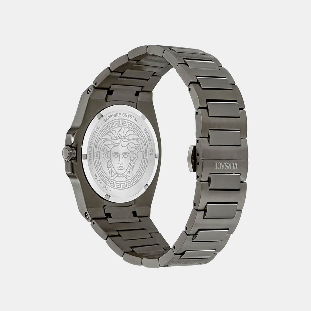 Men Quartz Grey Dial Analog Recycled Steel Watch VE0V00625