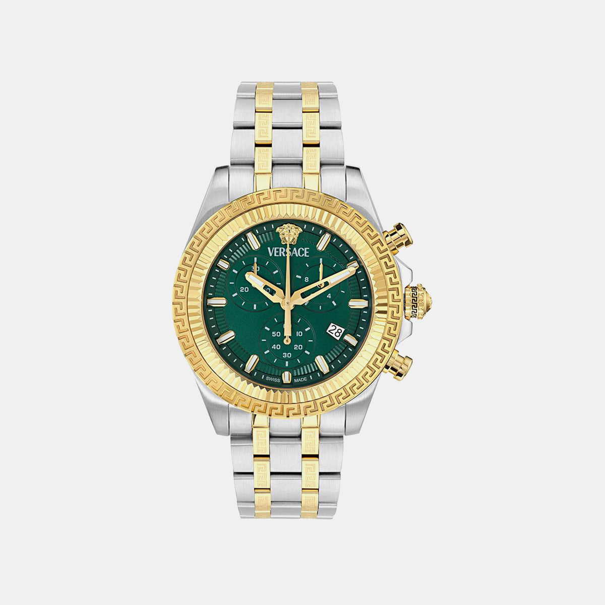 Fornax Men Quartz Green Dial Chronograph Stainless Steel Watch VE0W00425