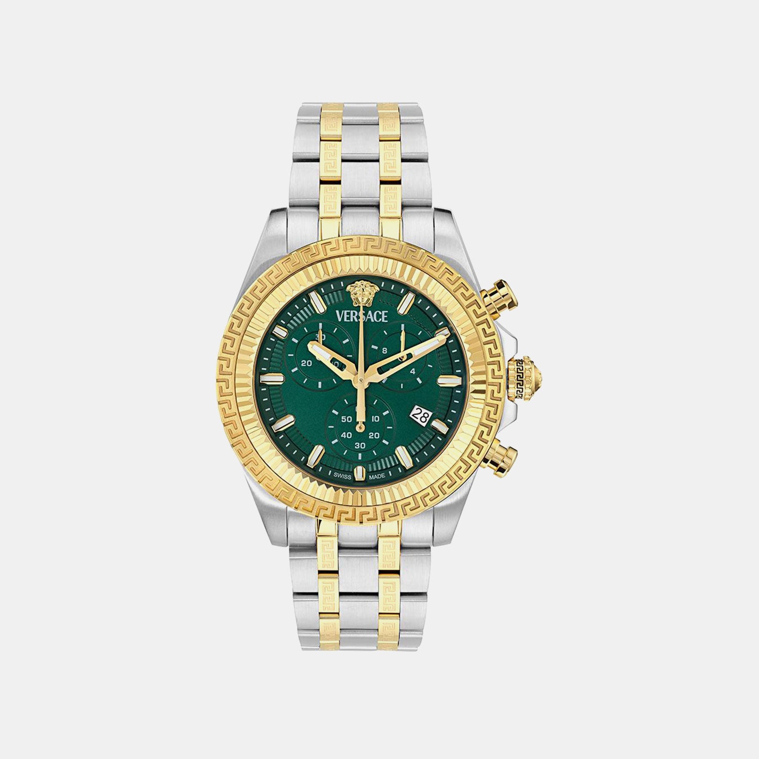 Fornax Men Quartz Green Dial Chronograph Recycled Steel Watch VE0W00425