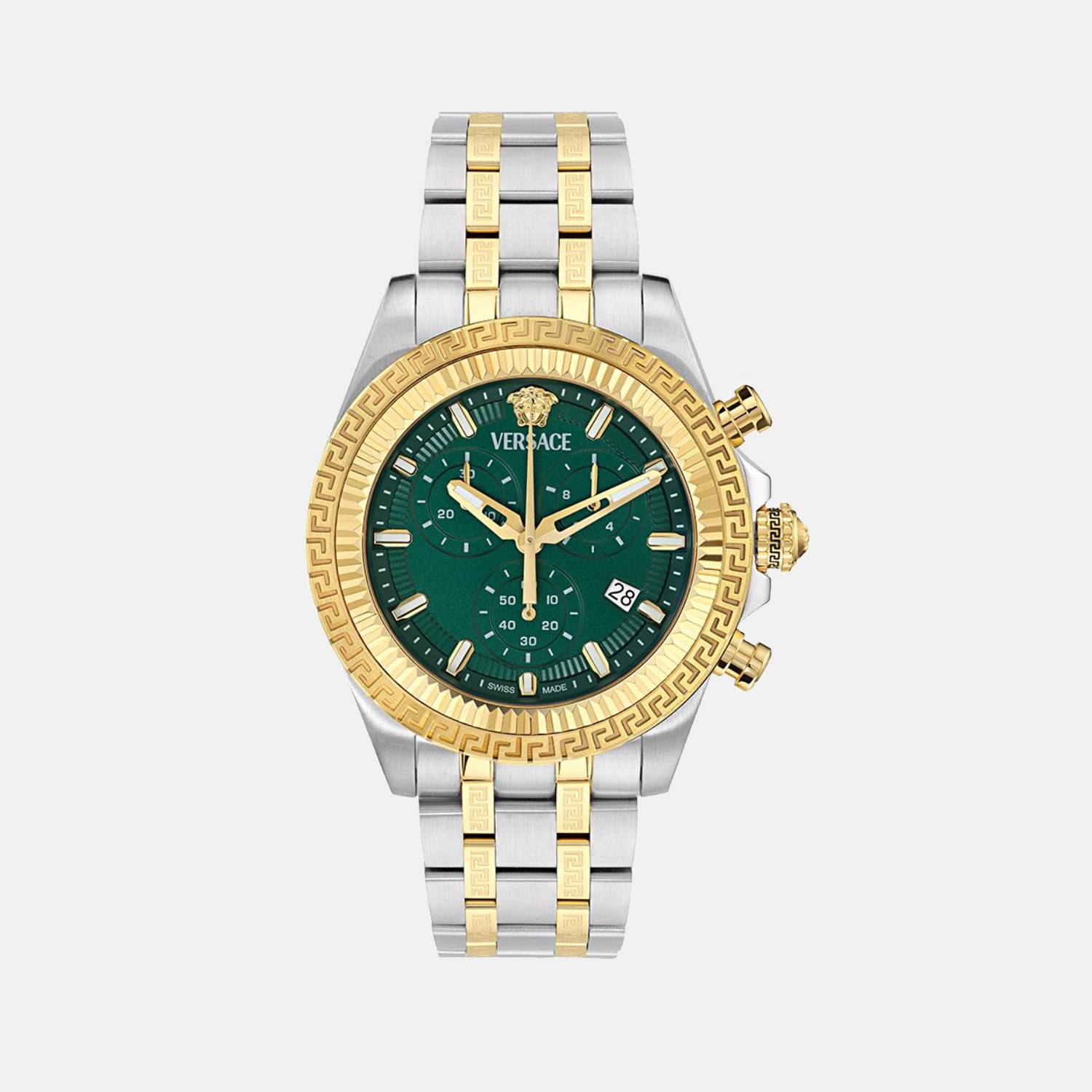 Fornax Men Quartz Green Dial Chronograph Recycled Steel Watch VE0W00425