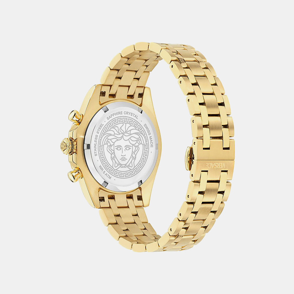 Men Quartz Black Dial Chronograph Recycled Steel Watch VE0W00525