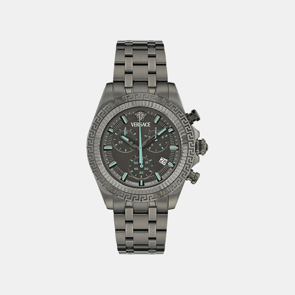 Versace Fornax (Wc-0W) Men Quartz Grey Dial Chronograph Stainless Steel Watch VE0W00625