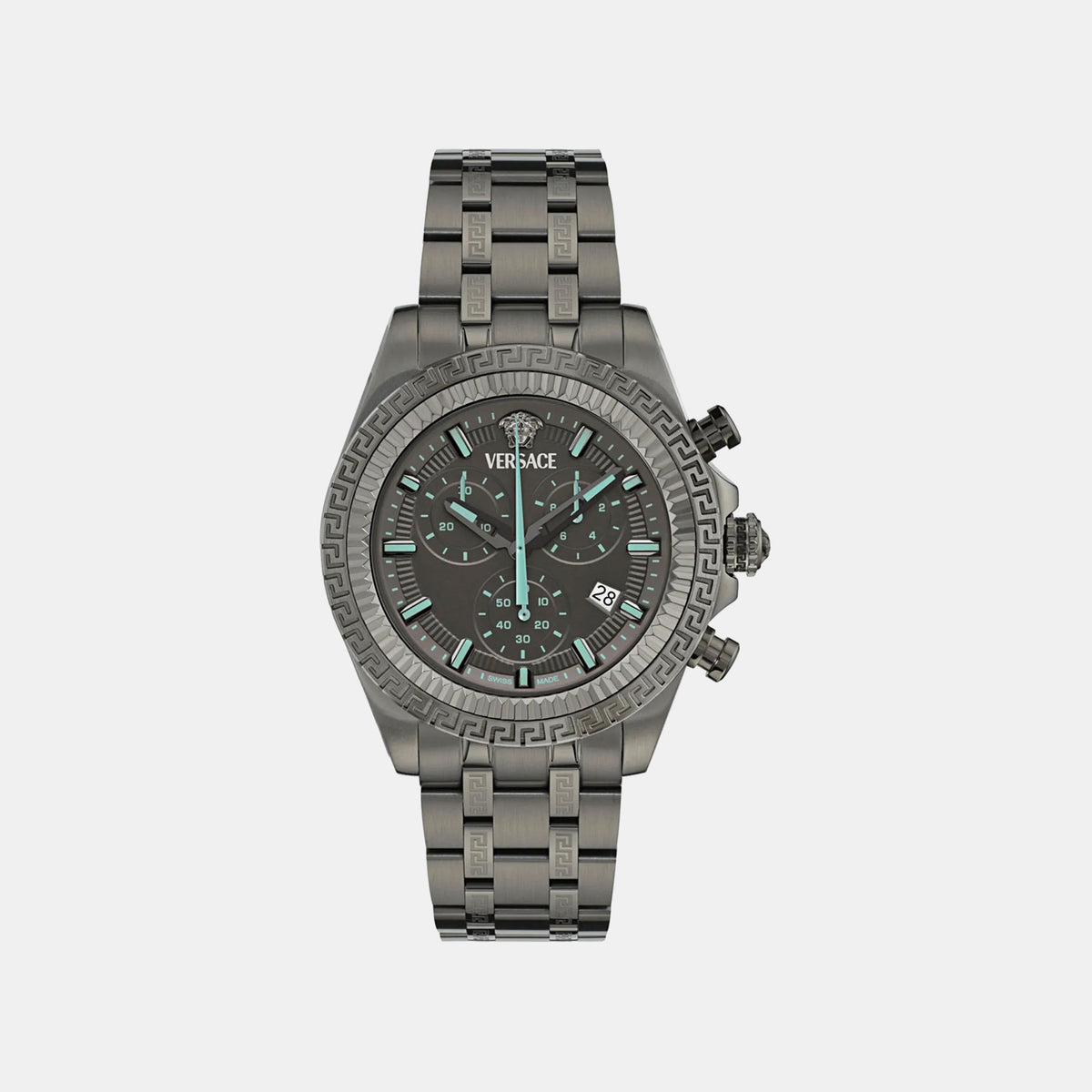 Versace Fornax (Wc-0W) Men Quartz Grey Dial Chronograph Stainless Steel Watch VE0W00625