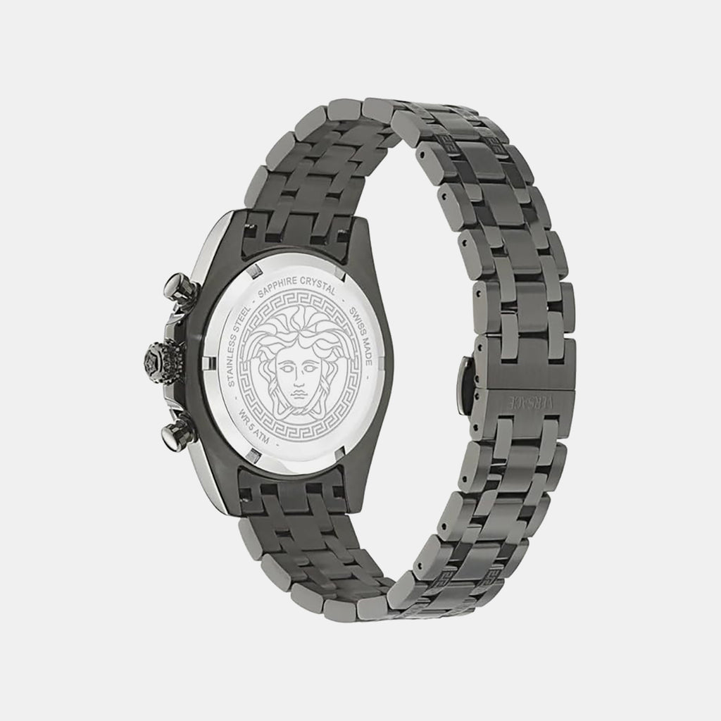Versace Fornax (Wc-0W) Men Quartz Grey Dial Chronograph Stainless Steel Watch VE0W00625