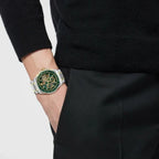Men Automatic Green Dial Chronograph Stainless Steel Watch VE0Y00125