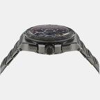 Landeron Skeleton Men Automatic Blue Dial Chronograph Stainless Steel Watch VE0Y00225