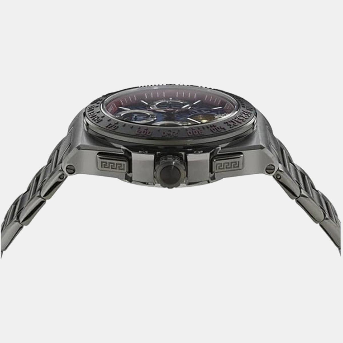 Landeron Skeleton Men Automatic Blue Dial Chronograph Stainless Steel Watch VE0Y00225