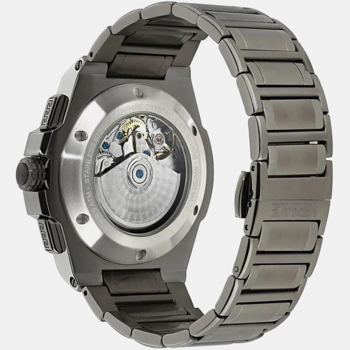 Landeron Skeleton Men Automatic Blue Dial Chronograph Stainless Steel Watch VE0Y00225