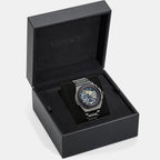 Landeron Skeleton Men Automatic Blue Dial Chronograph Stainless Steel Watch VE0Y00225