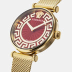 Greca Glam Women Quartz Red Dial Analog Stainless Steel Watch VE1CA0523