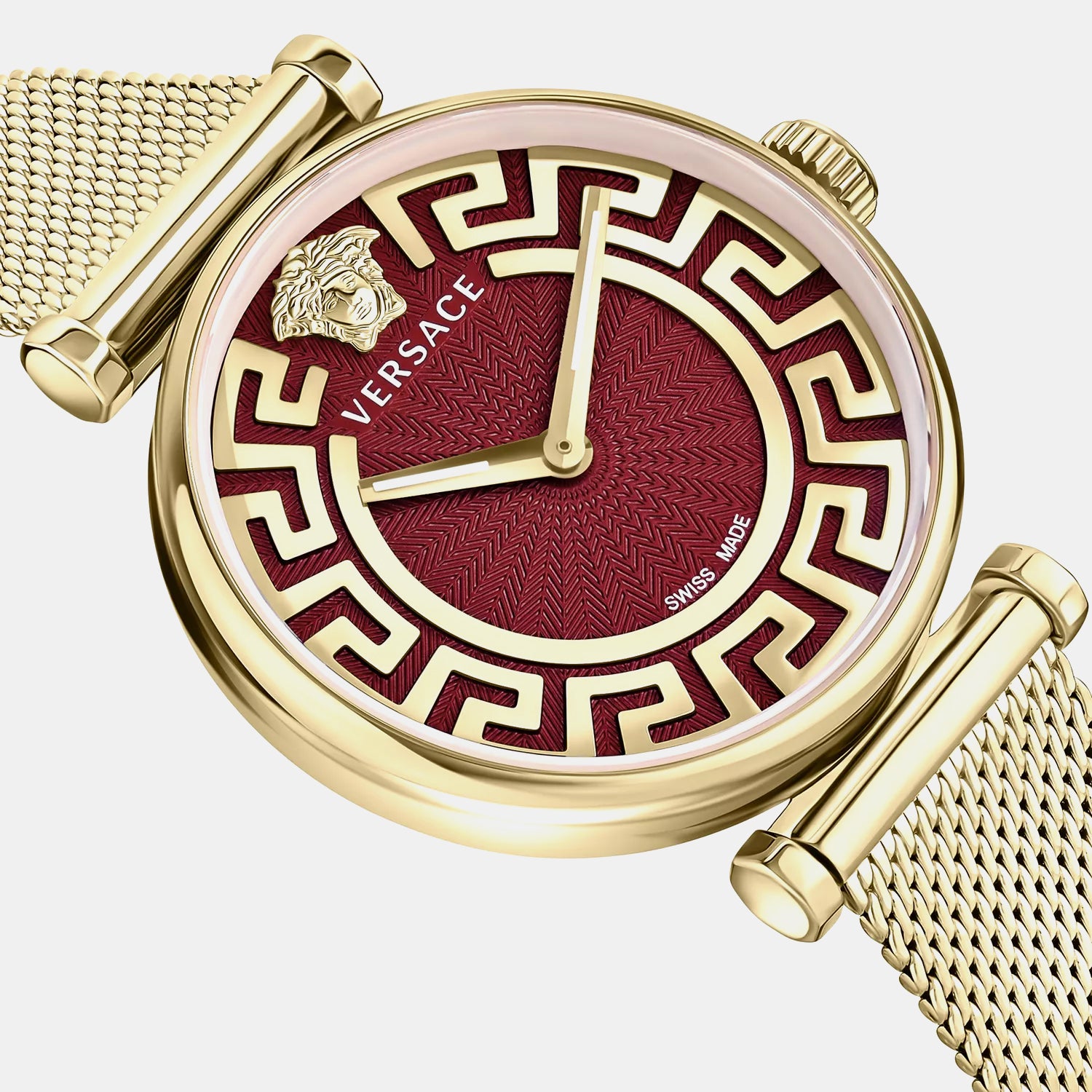 Greca Glam Women Quartz Red Dial Analog Stainless Steel Watch VE1CA0523