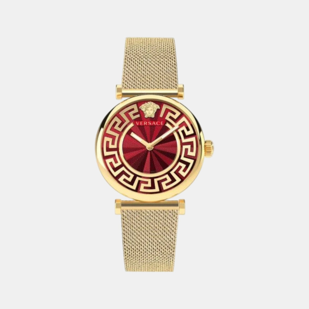 Greca Glam Women Quartz Red Dial Analog Stainless Steel Watch VE1CA0523