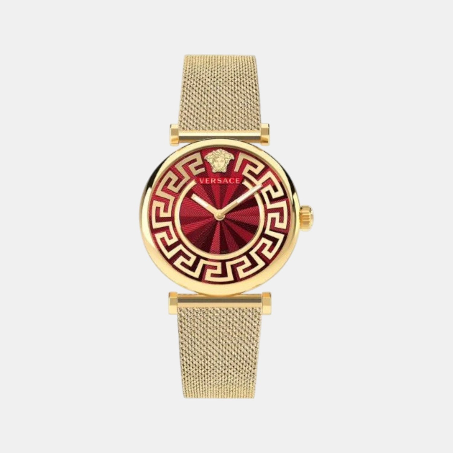 Greca Glam Women Quartz Red Dial Analog Stainless Steel Watch VE1CA0523