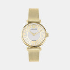 Women Quartz Silver Dial Analog Stainless Steel Watch VE1CA0623