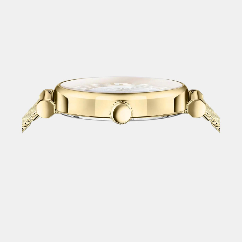 Women Quartz Silver Dial Analog Stainless Steel Watch VE1CA0623