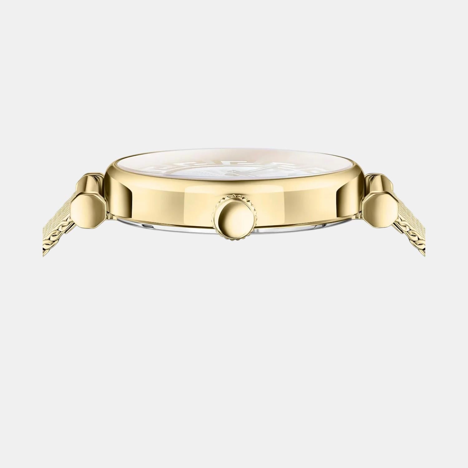 Women Quartz Silver Dial Analog Stainless Steel Watch VE1CA0623