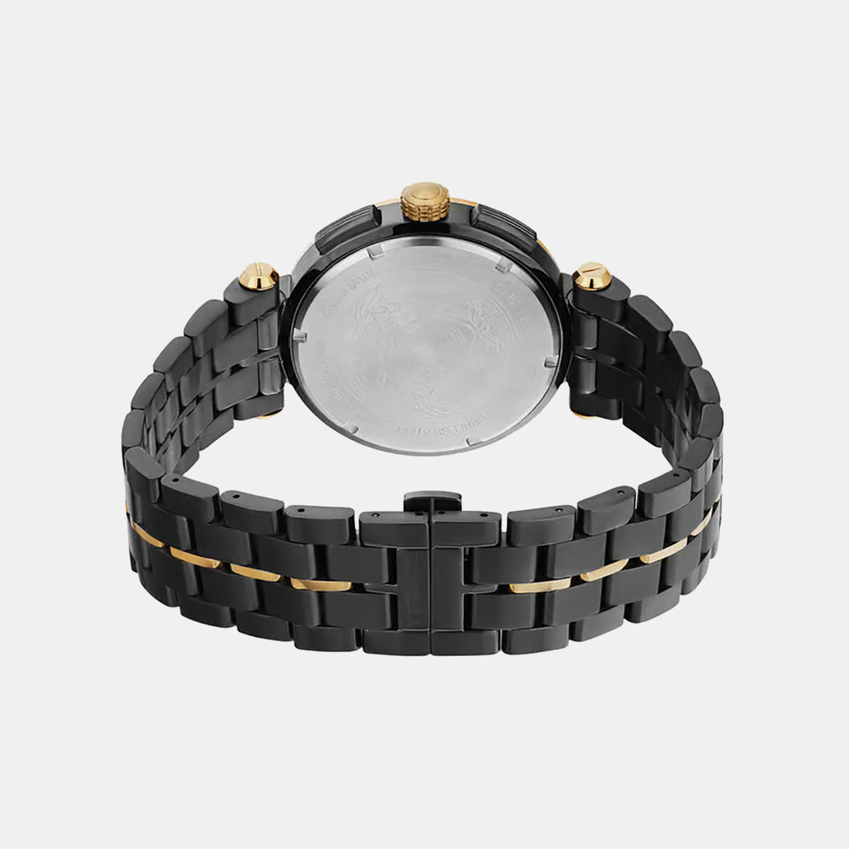 Aion Men Quartz Black Dial Chronograph Stainless Steel Watch VE1D02023