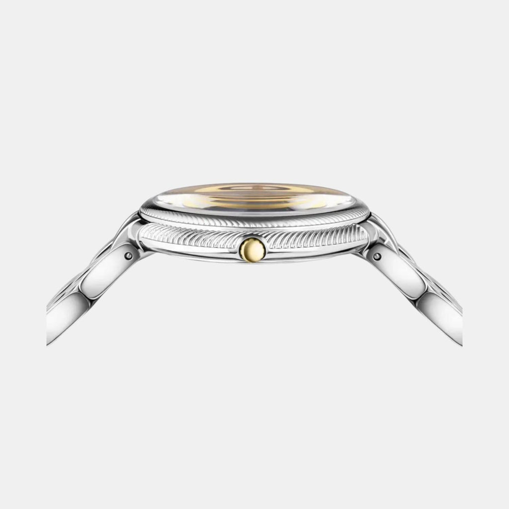 New Thea Women Quartz Silver Dial Analog Stainless Steel Watch VE2CA0523