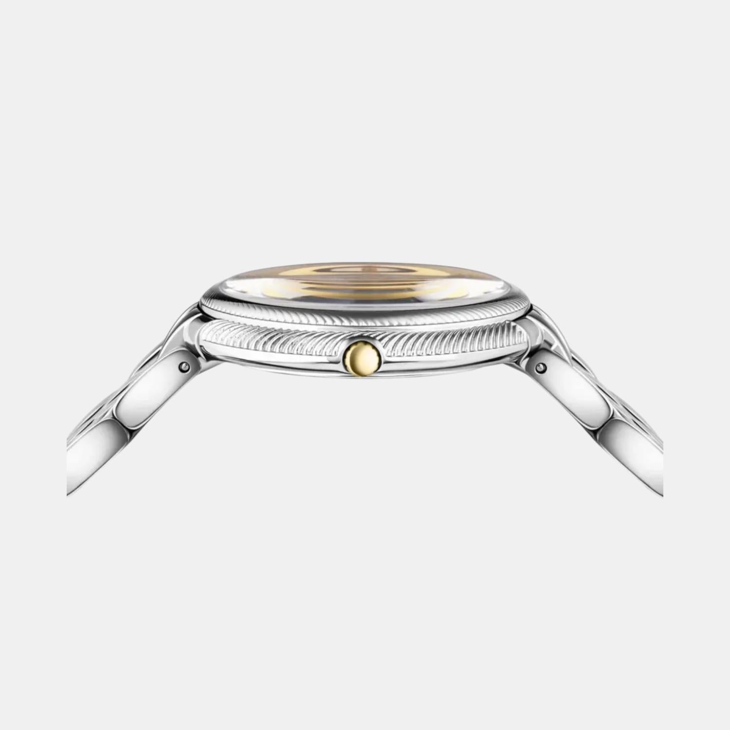 New Thea Women Quartz Silver Dial Analog Stainless Steel Watch VE2CA0523