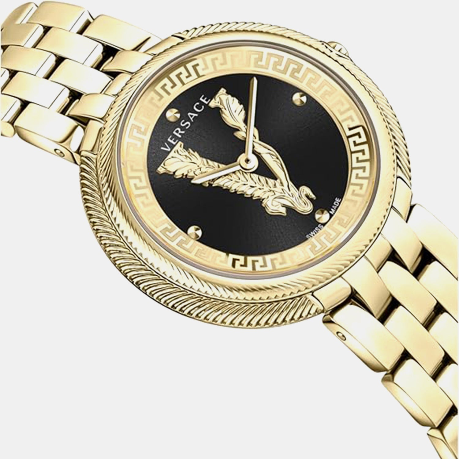 New Thea Women Quartz Black Dial Analog Stainless Steel Watch VE2CA0723