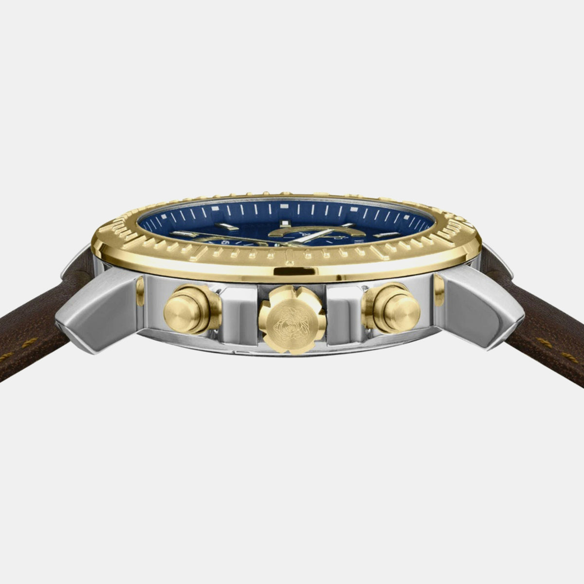 Men Quartz Blue Dial Chronograph Leather Watch VE2E00221