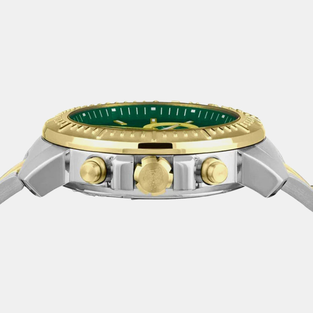 Men Quartz Green Dial Analog Stainless Steel Watch VE2E00421
