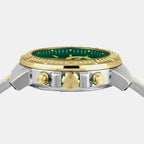 Men Quartz Green Dial Analog Stainless Steel Watch VE2E00421