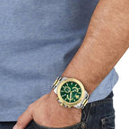 Men Quartz Green Dial Analog Stainless Steel Watch VE2E00421