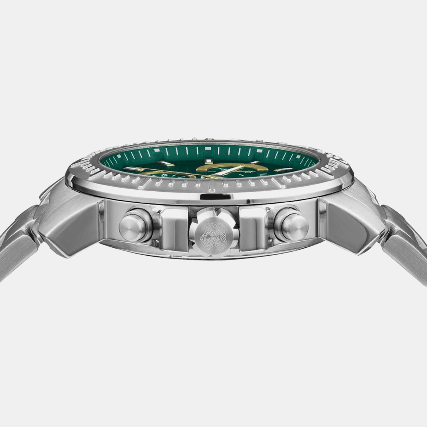 Men Quartz Green Dial Analog Stainless Steel Watch VE2E00821
