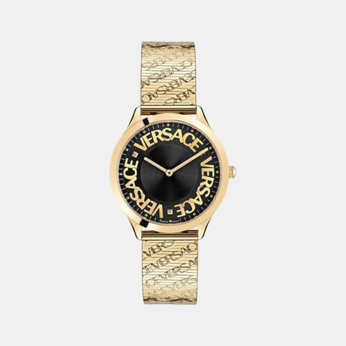 Fria Women Quartz Black Dial Analog Stainless Steel Watch VE2O00522