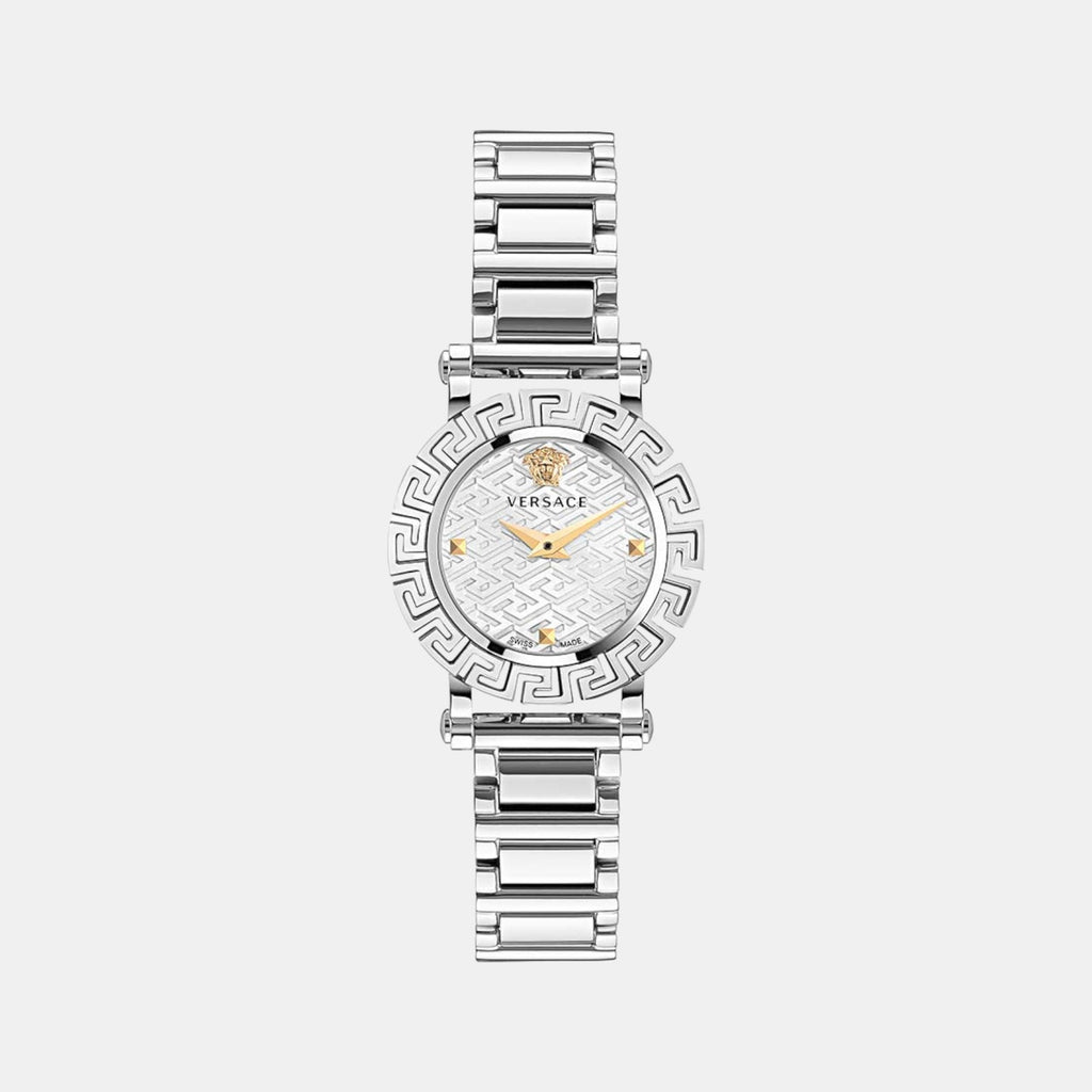 Greca Glam Women Quartz Silver Dial Analog Stainless Steel Watch VE2Q00322