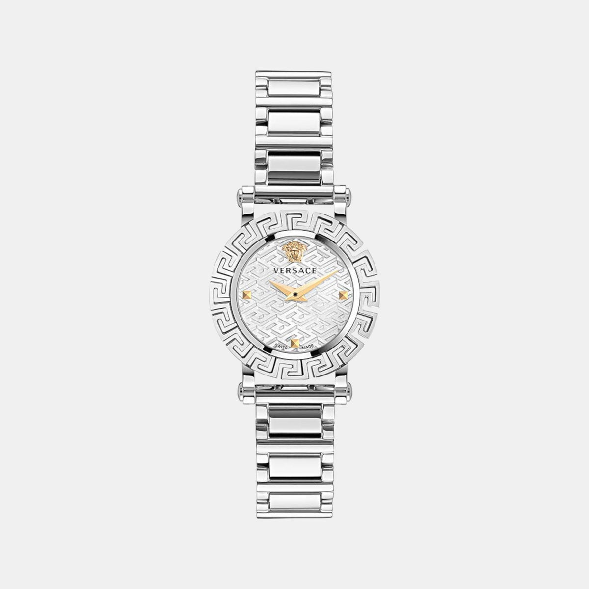 Greca Women Quartz Silver Dial Analog Stainless Steel Watch VE2Q00322