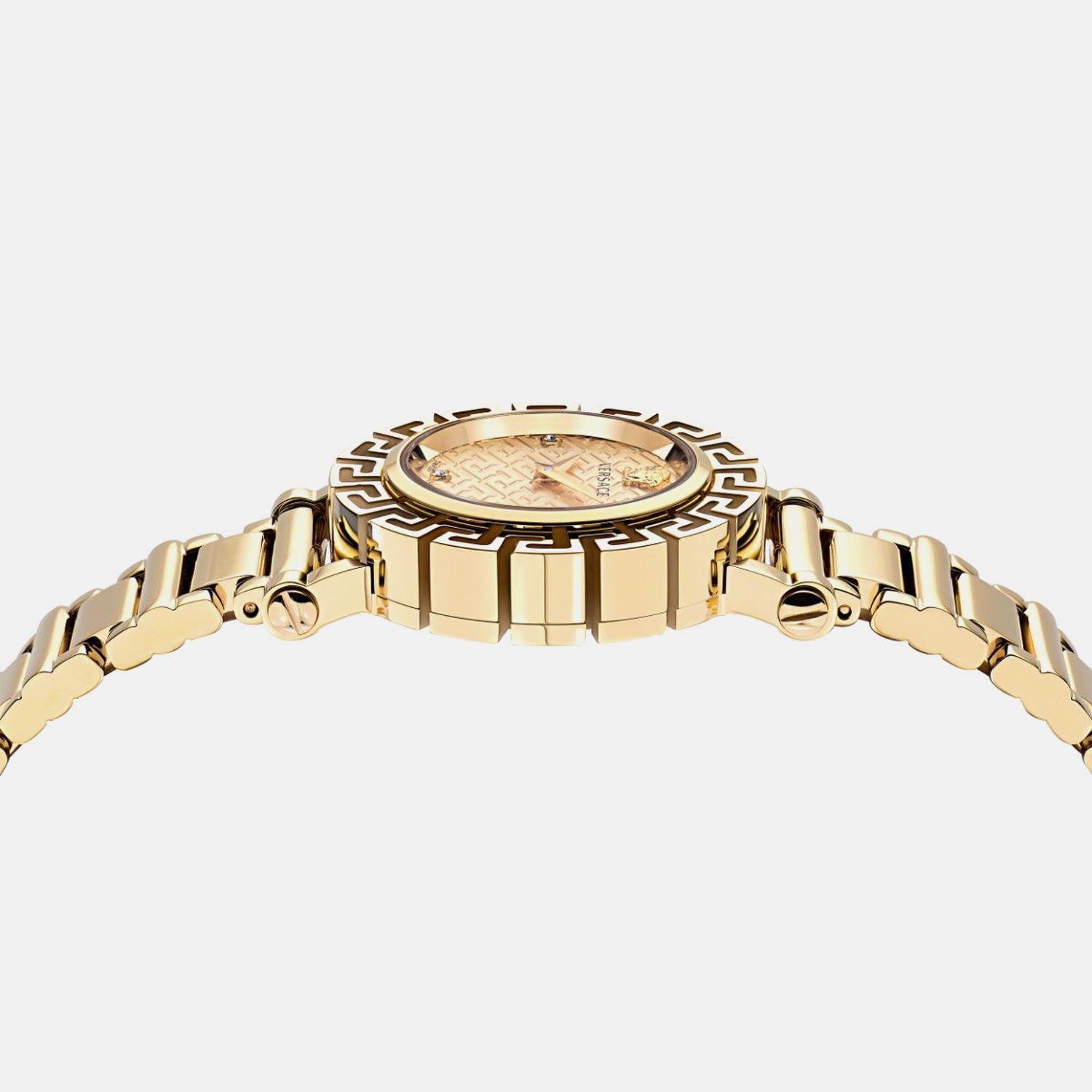 Greca Women Quartz Gold Dial Analog Stainless Steel Watch VE2Q00422