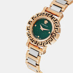 Greca Glam Women Quartz Green Dial Analog Stainless Steel Watch VE2Q00724