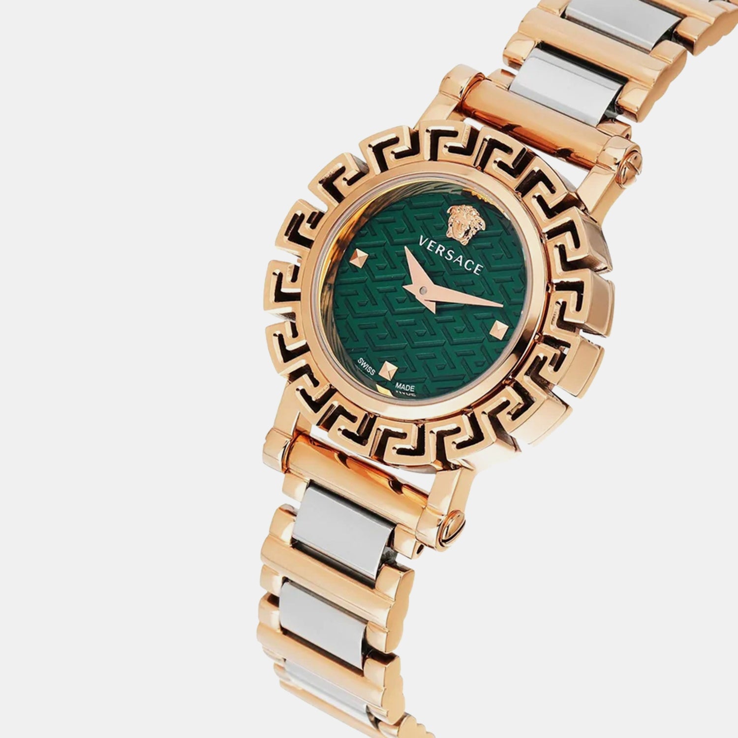 Greca Glam Women Quartz Green Dial Analog Stainless Steel Watch VE2Q00724