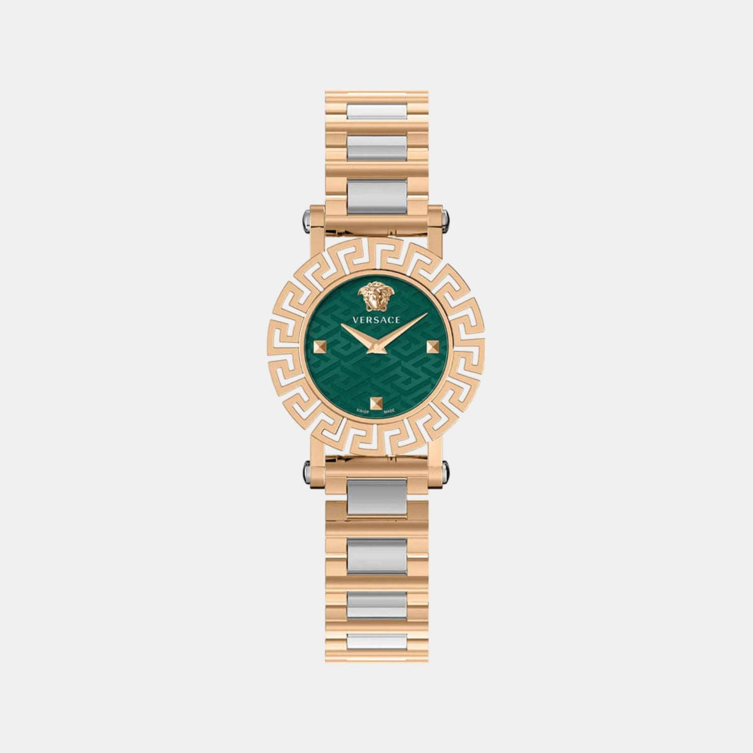 Greca Glam Women Quartz Green Dial Analog Stainless Steel Watch VE2Q00724