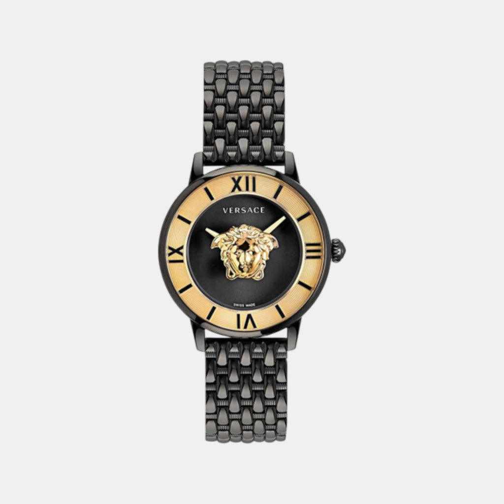 La Medusa Women Quartz Black Dial Analog Stainless Steel Watch VE2R00422