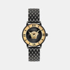 La Medusa Women Quartz Black Dial Analog Stainless Steel Watch VE2R00422