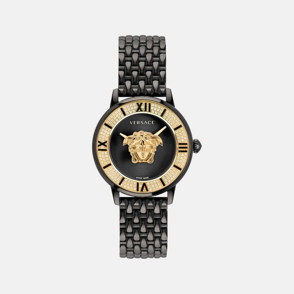 La Medusa Women Quartz Black Dial Analog Stainless Steel Watch VE2R00922