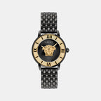 La Medusa Women Quartz Black Dial Analog Stainless Steel Watch VE2R00922