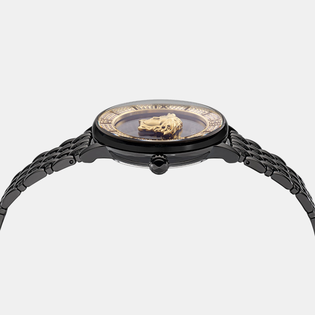 La Medusa Women Quartz Black Dial Analog Stainless Steel Watch VE2R00922