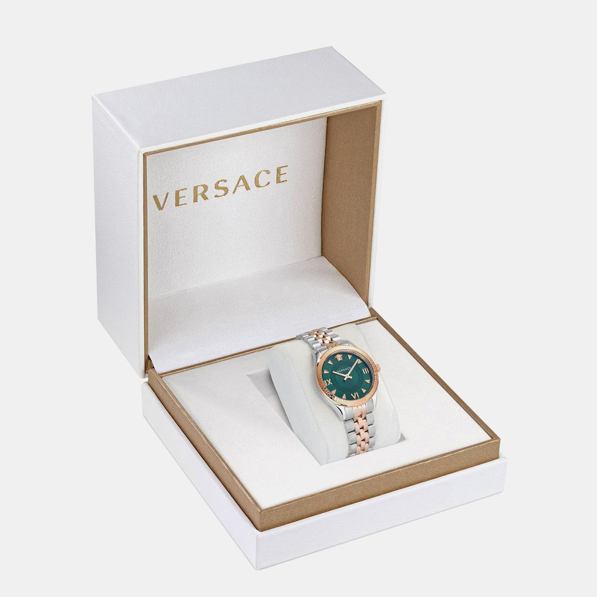 Hellenyium Women Quartz Green Dial Analog Stainless Steel Watch VE2S00422