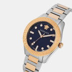 Greca Dome Men Quartz Blue Dial Analog Stainless Steel Watch VE2T00724