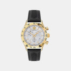 Hellenyium Men Quartz White Dial Chronograph Leather Watch VE2U00222