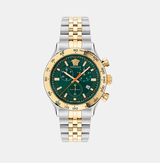 Male Green Chronograph Stainless Steel Watch VE2U00522