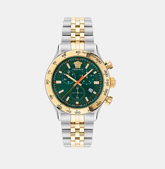 Versace Round Green Chronograph watch